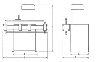 美國(guó)HYDRO-PAC電動(dòng)氣體增壓機(jī)尺寸示意圖 美國(guó)HYDRO-PAC電動(dòng)氣體增壓機(jī)尺寸示意圖